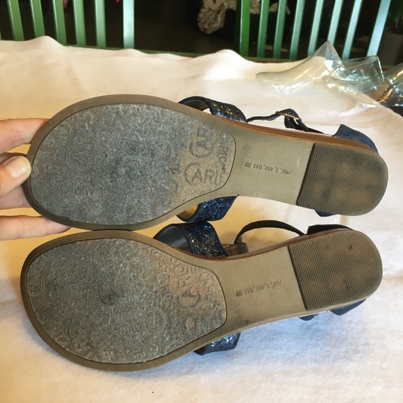 Carlos Santa sandals 8 vegan blue sparkles Tibbi - Picture 6 of 8